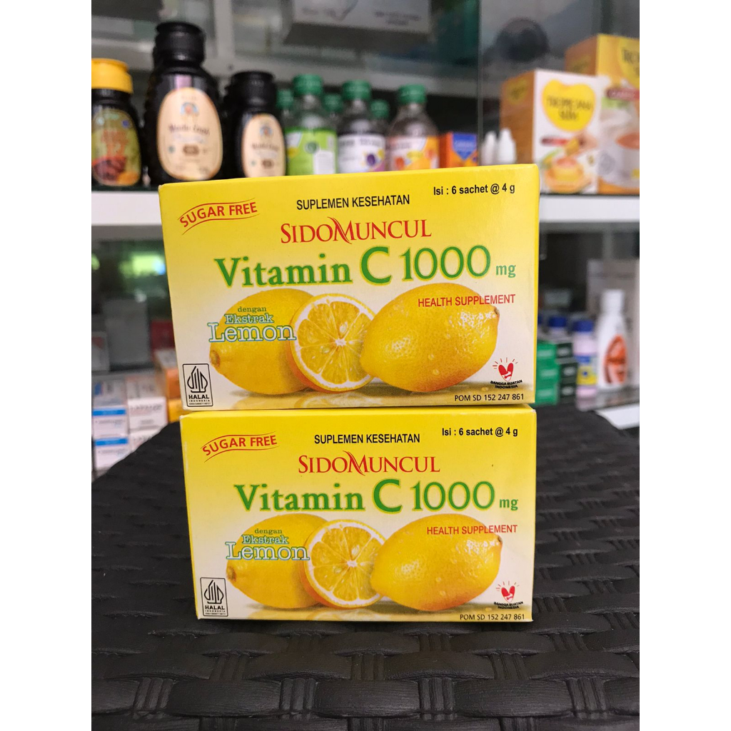 

Sidomuncul Vitamin C 1000 Mg Ekstrak Lemon / Jeruk Box 6 Sachet