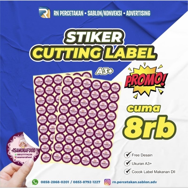 

STIKER CUTTING LABEL KEMASAN A3+