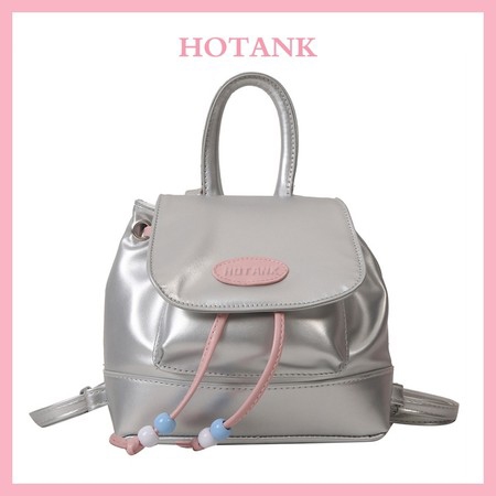 Tas Lucu HOTANK Tas Ransel Retro Wanita Ransel Perguruan Tinggi Bentrokan Angin Tas Bahu Warna Tas