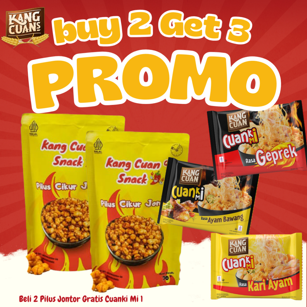 

Terlaris Beli 2 Pilus Kencur Jontor (Pedas) Gratis Cuanki Mi Instan Komplit Khas Garut