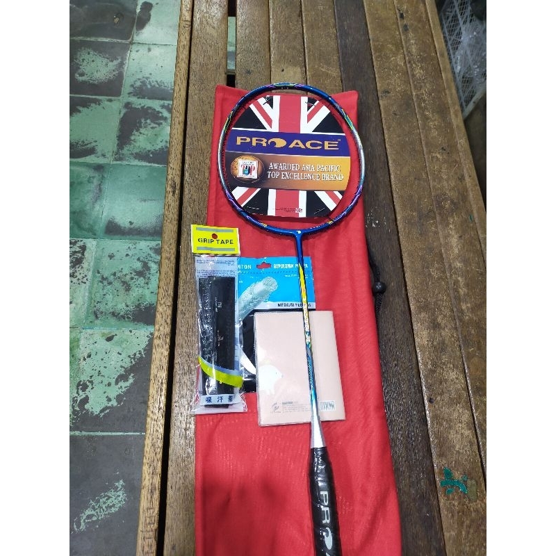 Raket Badminton Pro Ace Spark X Original Full Set