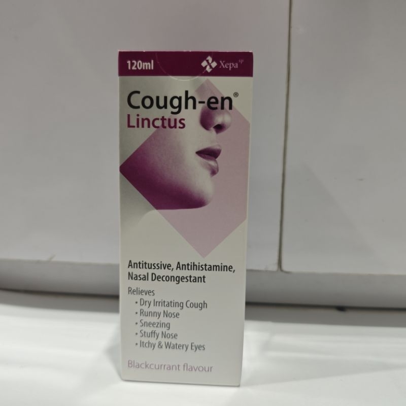 Cough en linctus 120ml batuk berdahak & pilek (alergi) anak dan dewasa