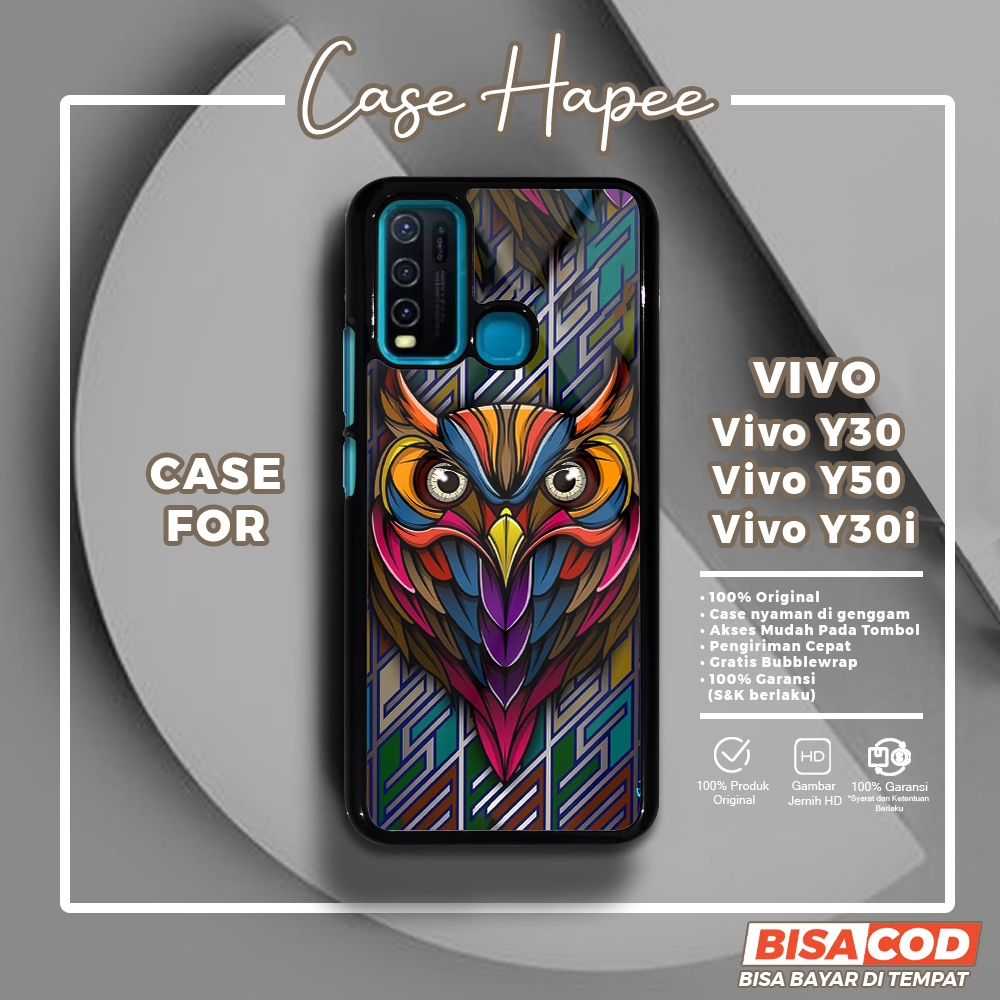 Case Vivo Y30 Y50 Y30i Casing Vivo Y30 Y50 Y30i [OWL] Casehapee Case Glossy Case Aesthetic Custom Ca