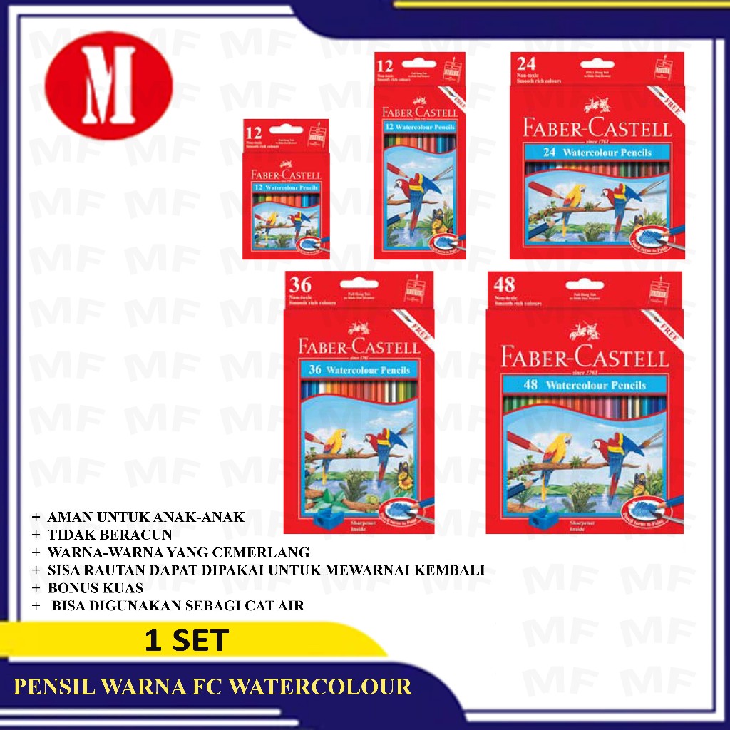 

Faber Castell Pensil Warna Watercolour Set Ukuran Panjang-Pendek