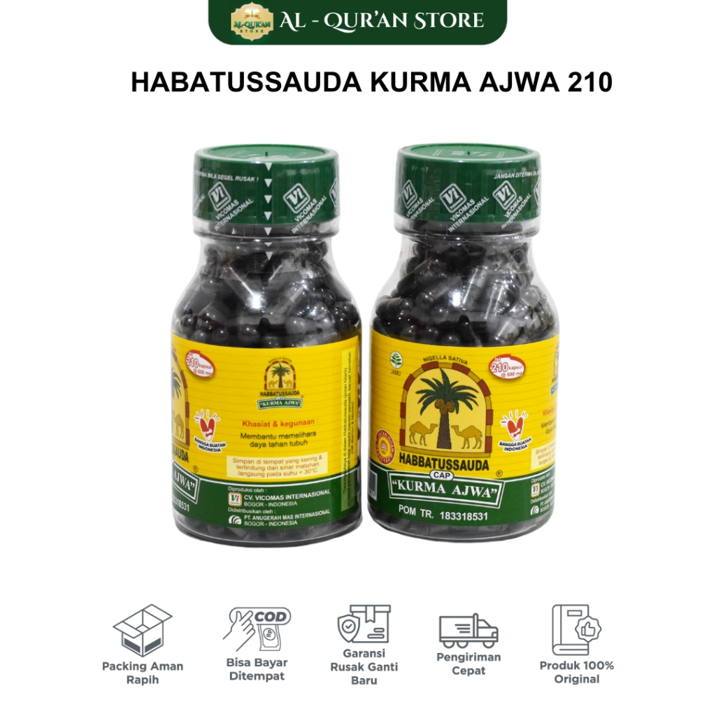 Habbatusauda Cap Kurma Ajwa Habbasyifa Serbuk 210 Kspl Habatusaudah 210Kapsul Habatussaudah Jinten H