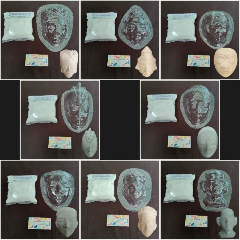 topeng gypsum, cetakan topeng, gypsum lukis, mencetak topeng gypsum, cetakan topeng | prakarya eduka