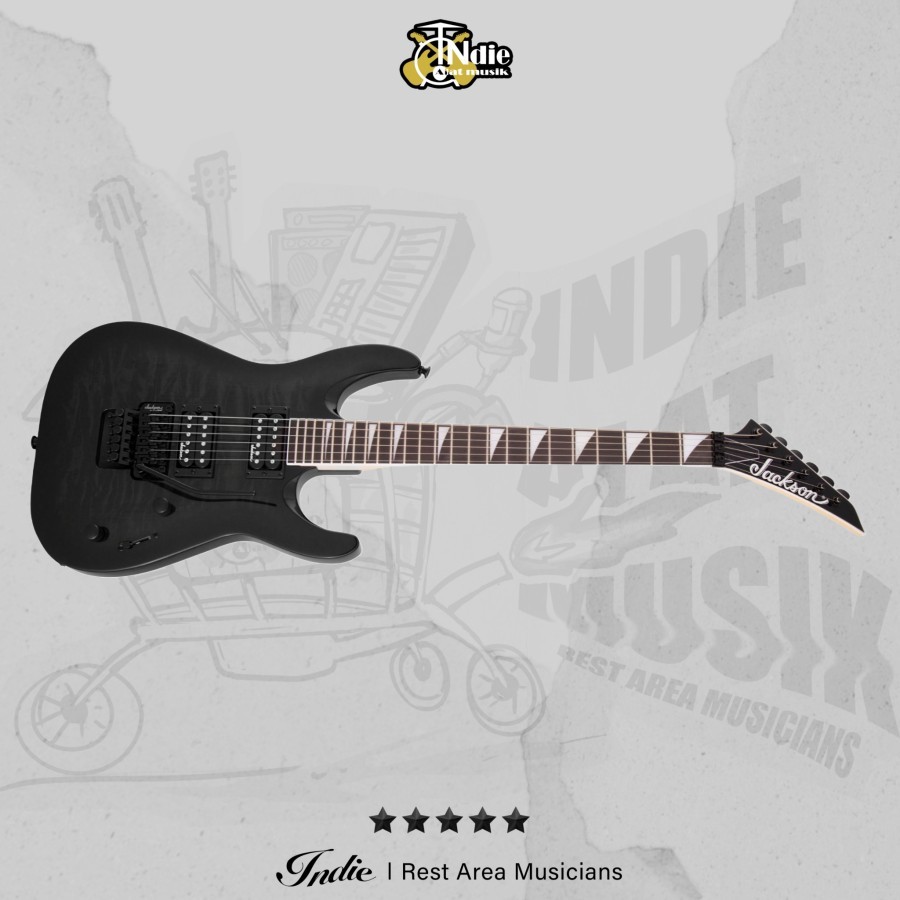 Gitar Elektrik Jackson JS Series Dinky Arch top JS32Q DKA Transparent Black