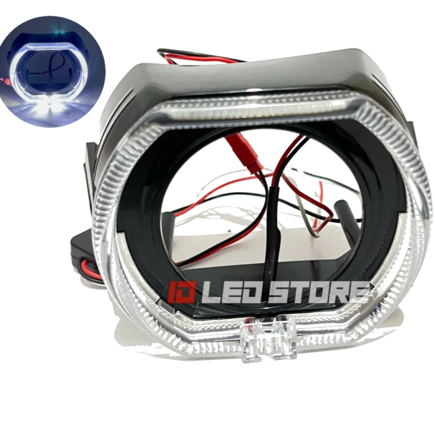 Shroud 3 inch BMW Classic Ring Full Shroud 3" BMW angel eyes projector Biled