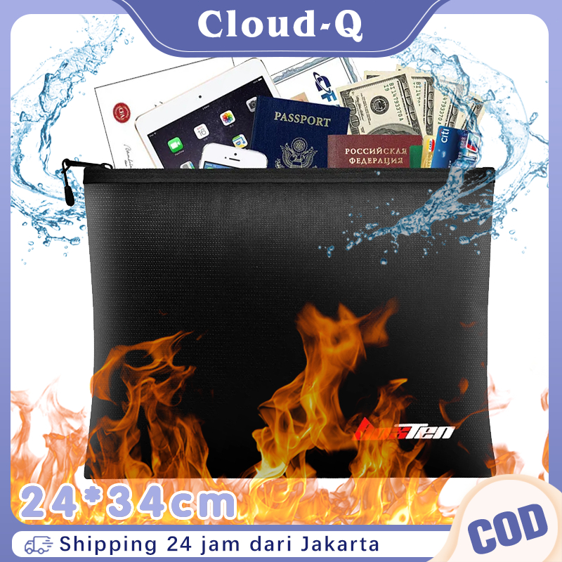 Tas Dokumen Anti Api Tas Penyimpan Dokumen Tahan Api Dan Air Anti Fire Document Bag Tempat Berkas