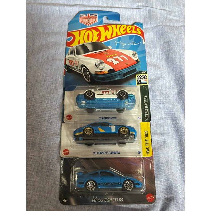 Hotwheels 71 PORSCHE 911  - 96 PORSCHE CARRERA - PORSCHE 911 GT3 RS