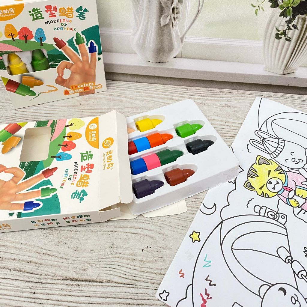 

Krayon Susun Jari Warna Soft Pastel Finger Crayon Lingdong Bird Bisa COD