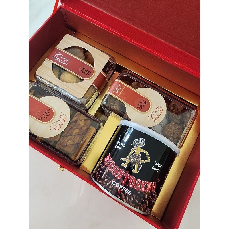 

Parcel Lebaran Berontoseno Coffee and Cookies Box Hampers Kopi dan Kue
