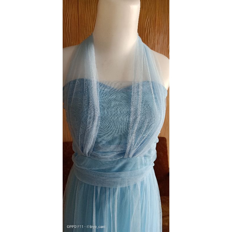 Gaun Pesta Biru Muda