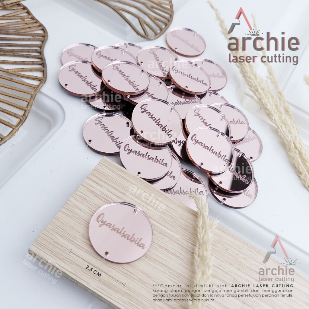 [TERMURAH] Label Akrilik Rebranding Hijab / Baju / Gamis Label Baju Acrylic / Tag Akrilik