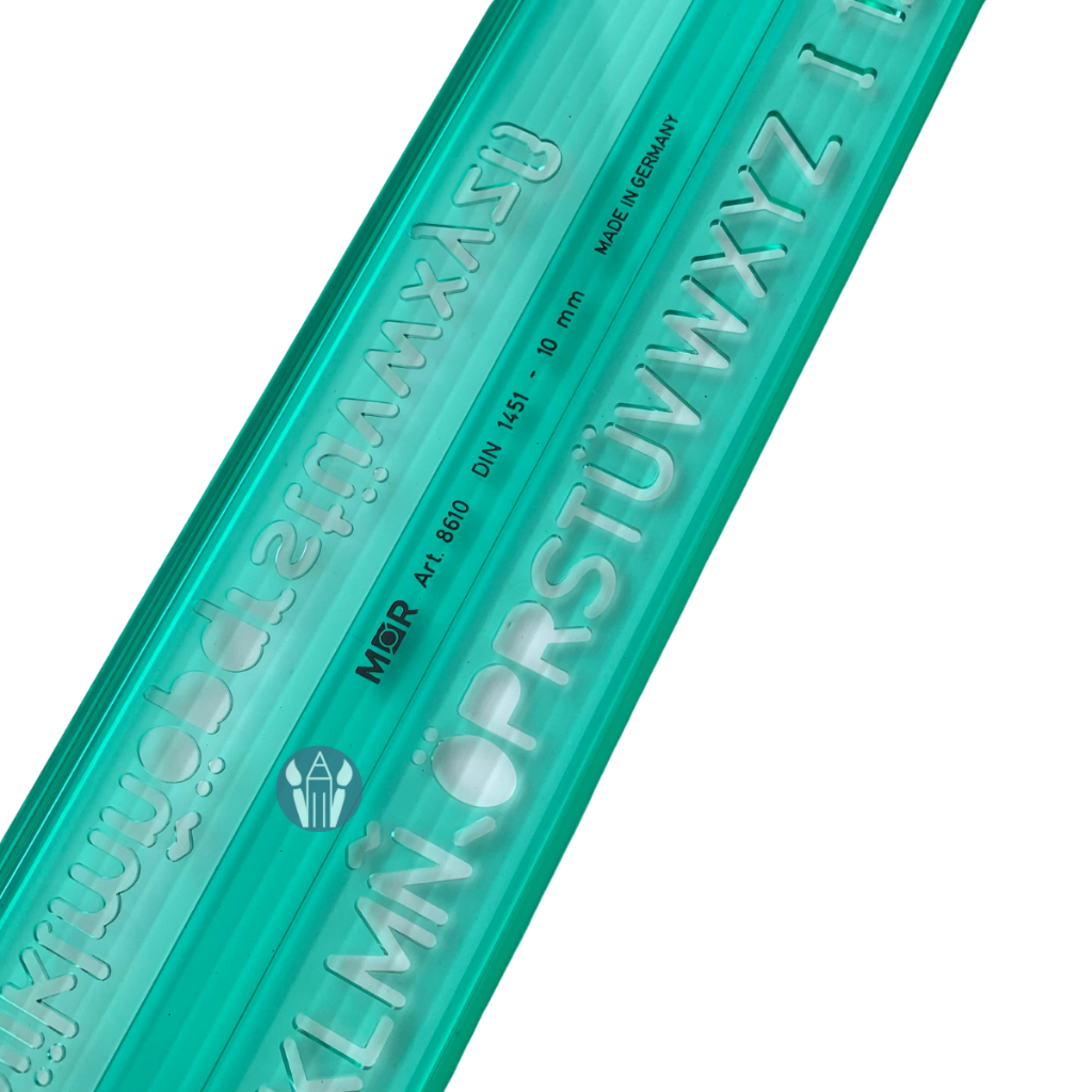 Mal Huruf 10 Mm / Penggaris Sablon Huruf 1.0 Mor Made In Germany