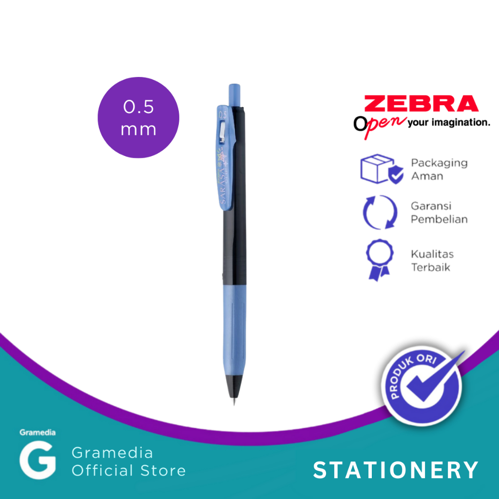 

Zebra - Pulpen Sarasa Clip Warna Decoshine Shiny Royal Blue