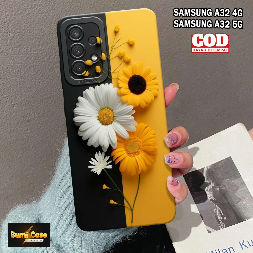 Softcase Hp Samsung A32 4G / A32 5G Bumi Case Fashion Case Bunga Case Samsung A32 4G / A32 5G Siliko