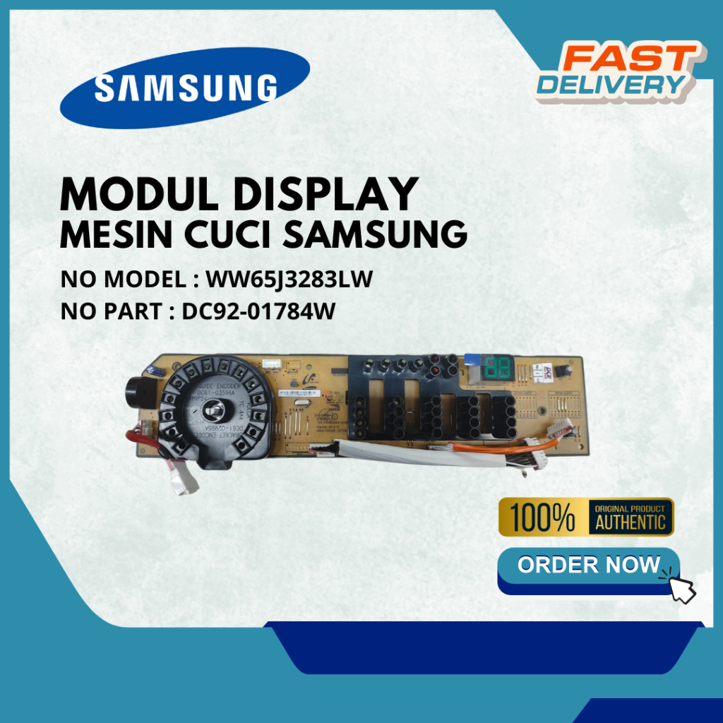 PCB MODUL DISPLAY MESIN CUCI SAMSUNG WW65J3283LW ORIGINAL DC92-01784W