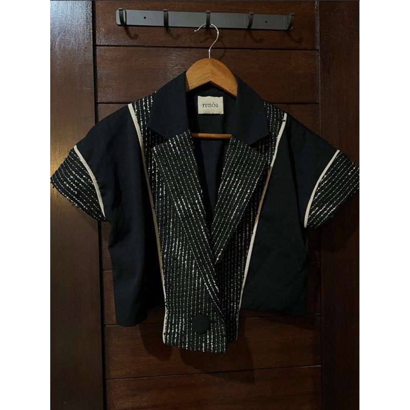 (2pc Beli di 979k) Renoa Blazer Set with Dark Blue Inner Lakon Indonesia Dept Store Preloved Like Ne