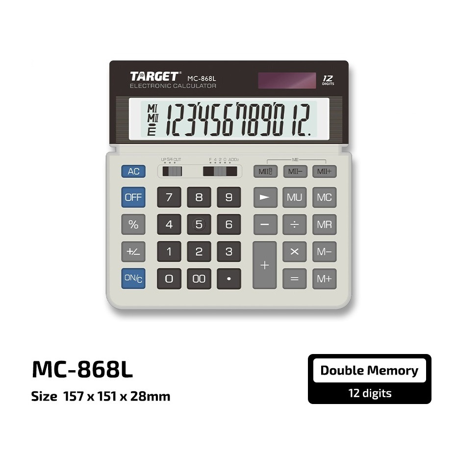 

KALKULATOR TARGET MC-868L / DESKTOP CALCULATOR 12 DIGIT