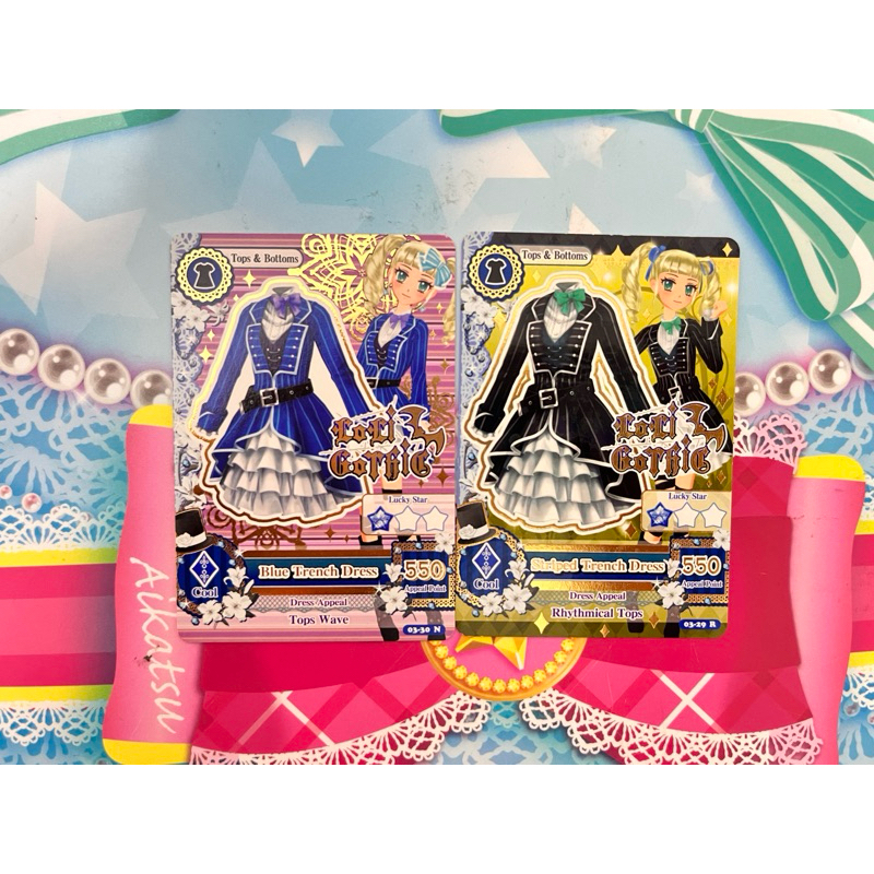 Kartu Aikatsu Yurika Todo Dress Loli Gothic Striped Blue Trench Capricorn Original Langka Rare Offic