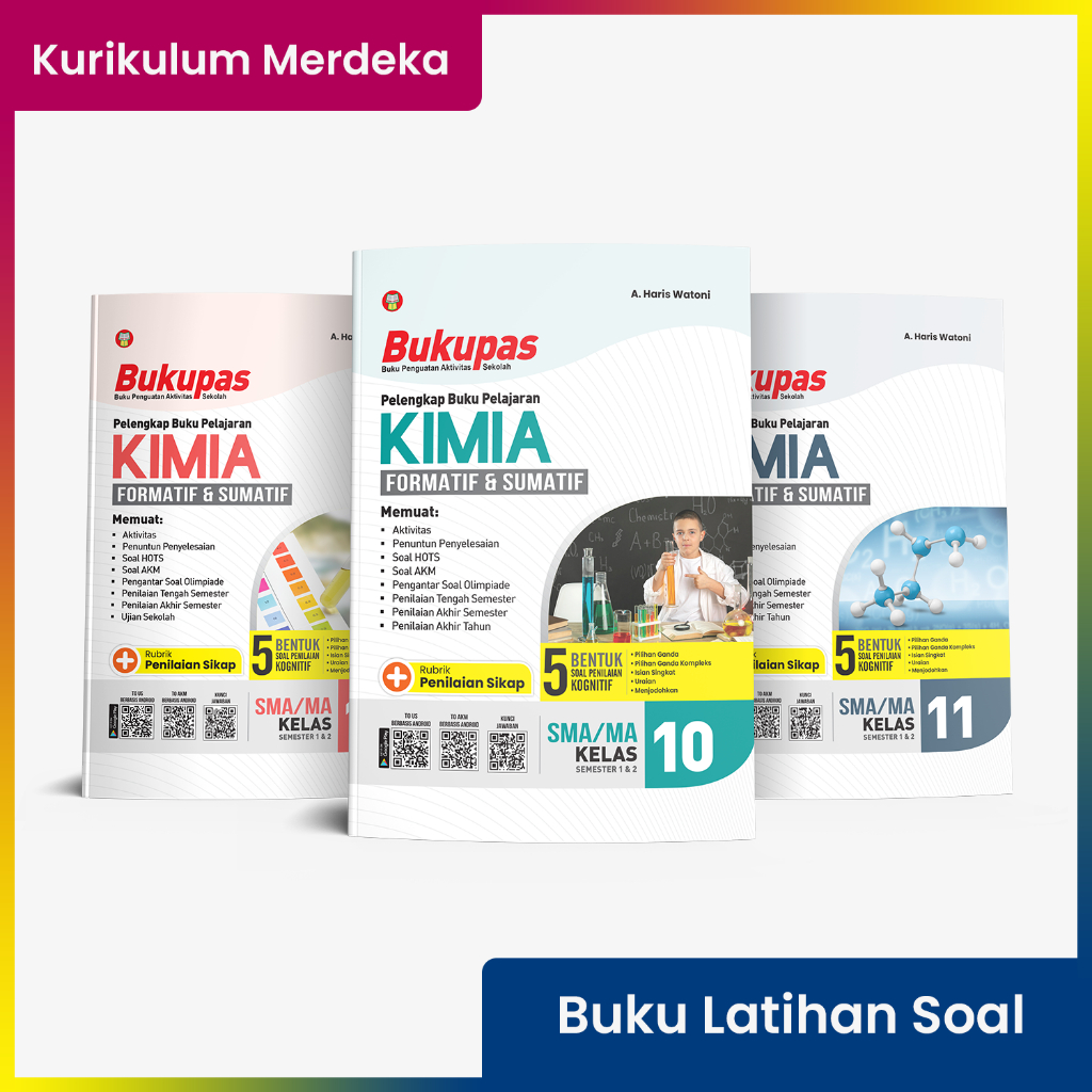 Yrama Widya - Bukupas Kimia SMA/MA Kelas 10, 11, 12 (Buku Latihan Kurikulum Merdeka)