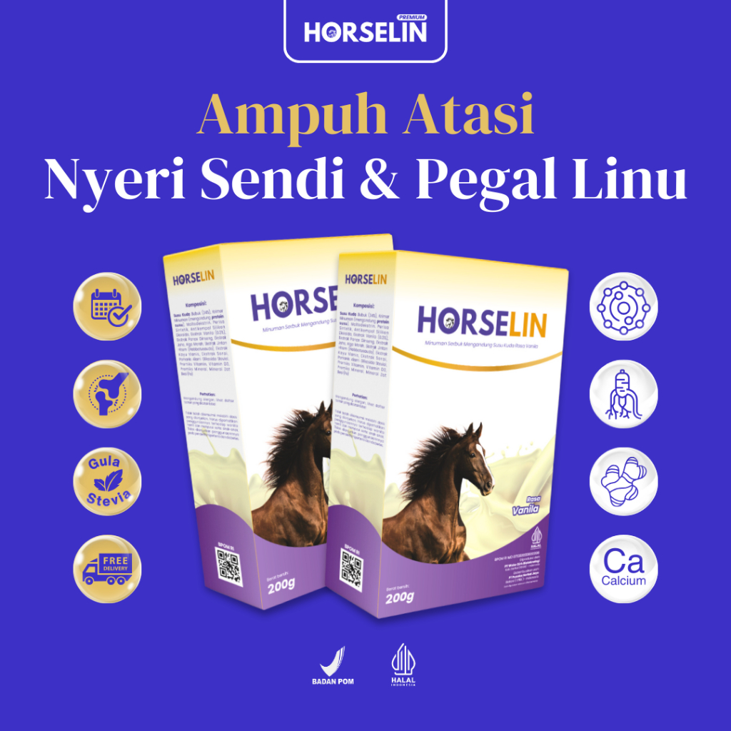 

Susu Kuda Liar HORSELIN Menyembuhkan Nyeri Sendi Dan Pegal Linu Tanpa Efek Samping (200gr) Susu Bubuk
