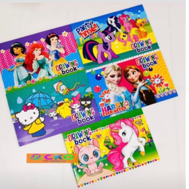 

10 Pcs Buku gambar A4 / Drawing book A4 karakter anak anak