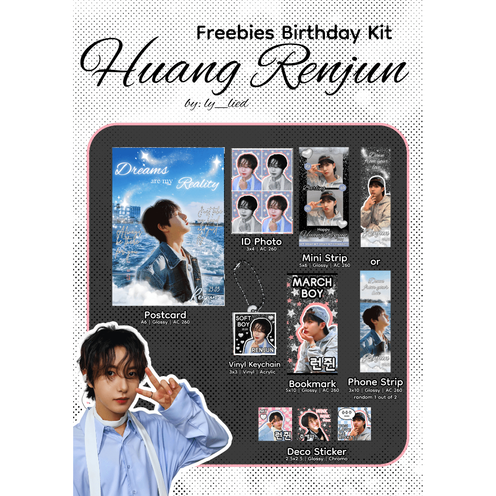 

Freebies Birthday Kit NCT DREAM Renjun by ly_lied