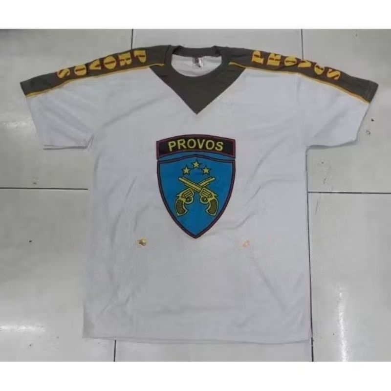 Kaos Provos Polisi Kombinasi Putih