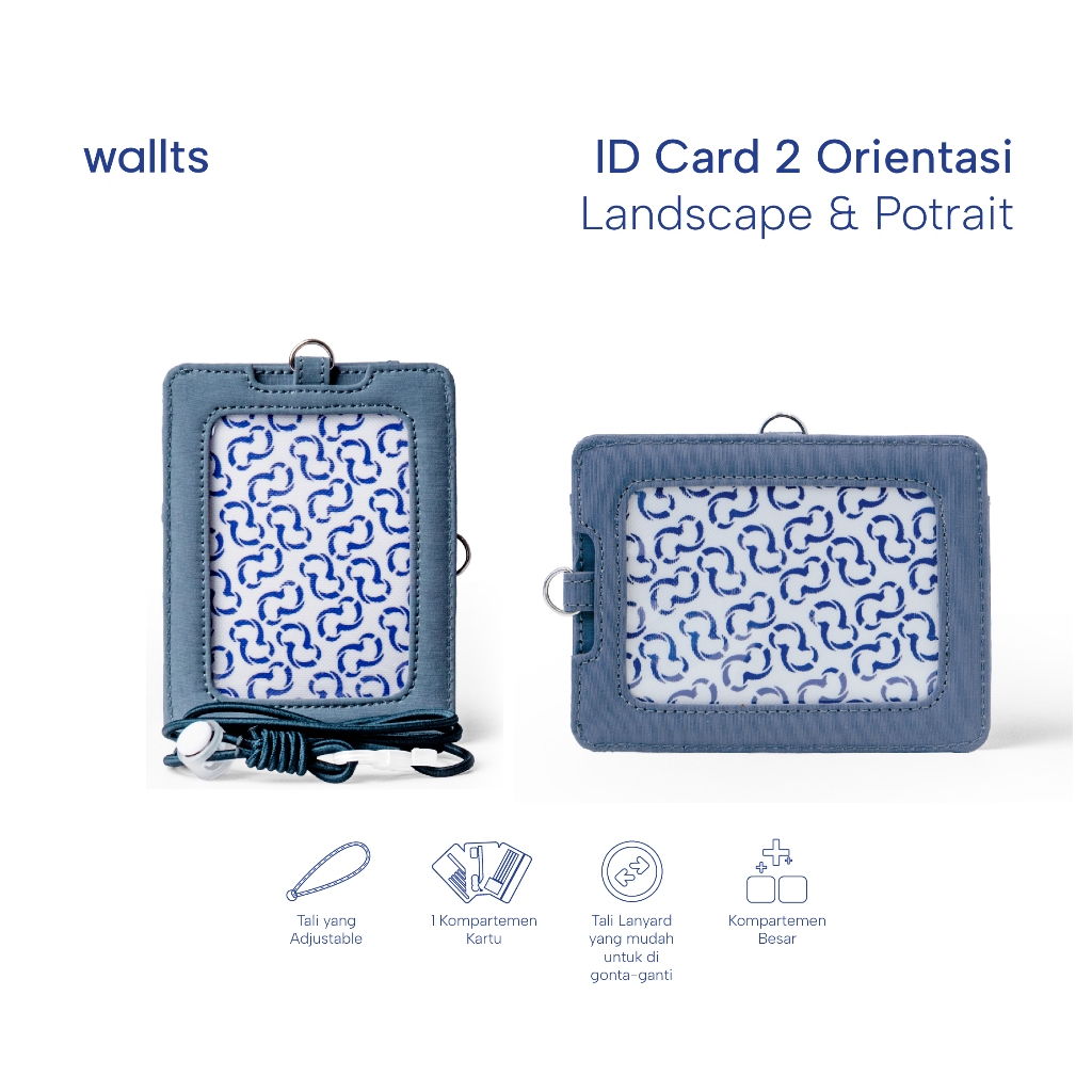 

Wallts Orient - Lanyard Name Tag Id Card Pria Wanita Portrait/vertikal Landscape/horizontal