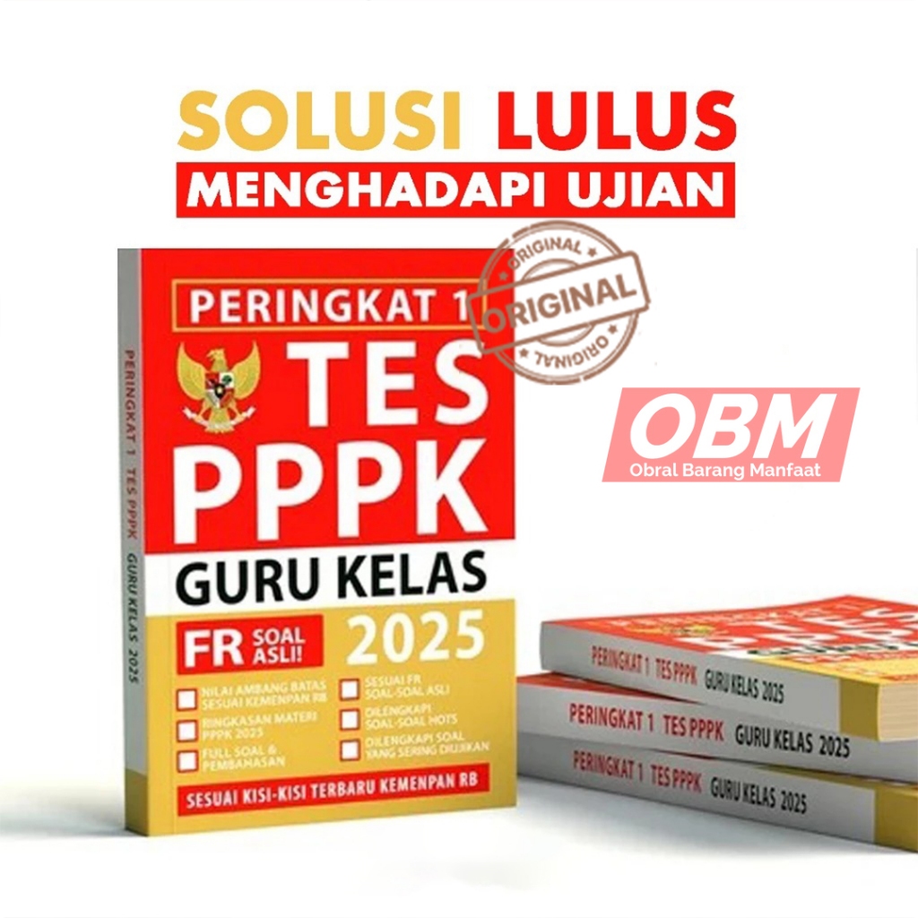 Buku PPPK GURU PGSD 2025 - Peringkat 1 PPPK GURU KELAS 2025 - Buku Original Soal dan Pembahasan