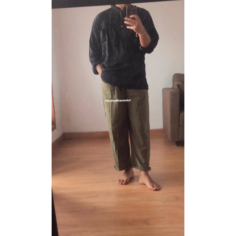 KOKO POLOS HITAM LENGAN PANJANG BALI