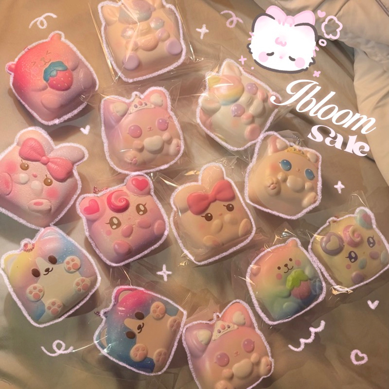 [harga turun] ibloom squishy sale (chigiri, angel cat, rare ibloom, mashlo, marmo)