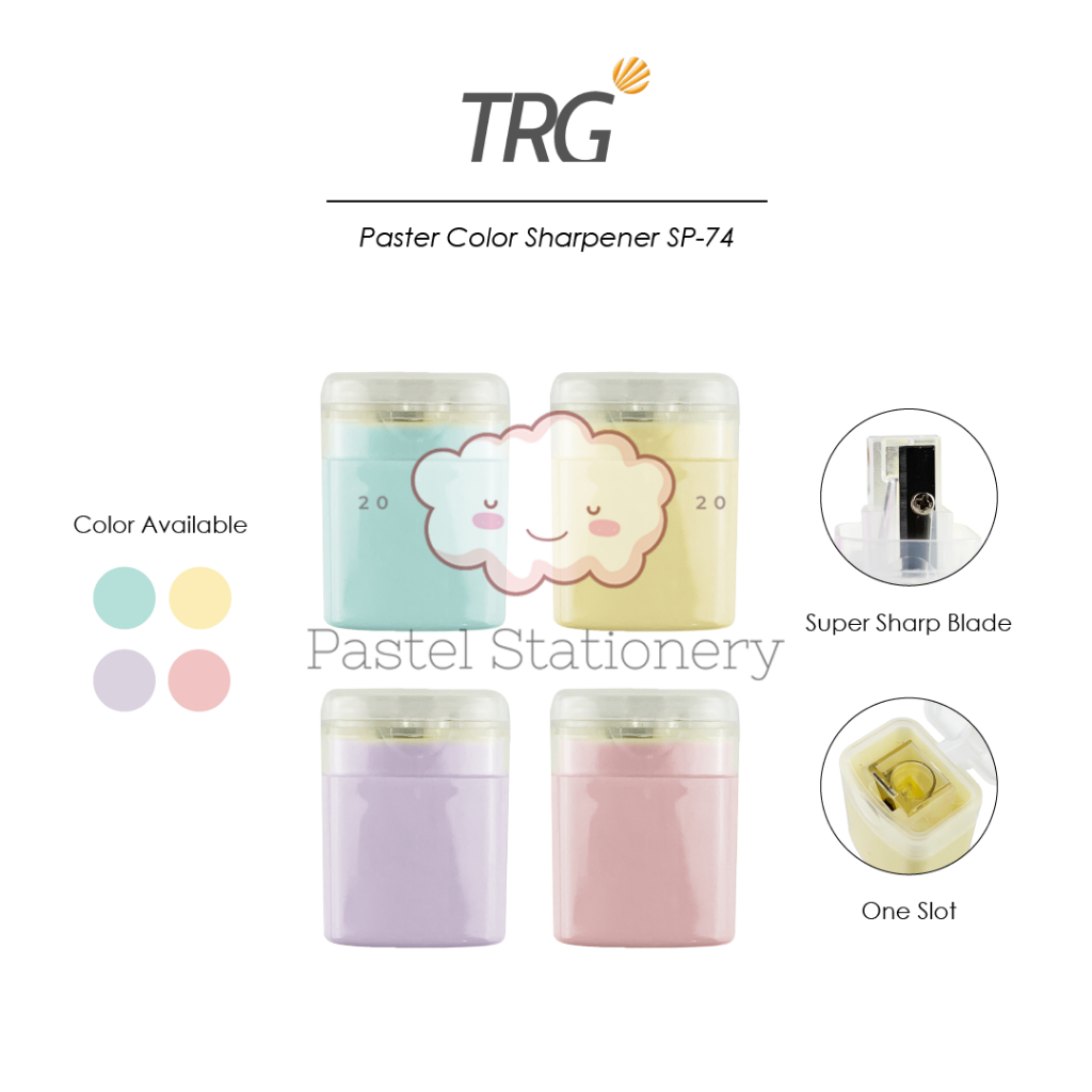 

TRG Pencil Sharpener Pastel Color SP-74 - Serutan Rautan Pensil Tajam TRG
