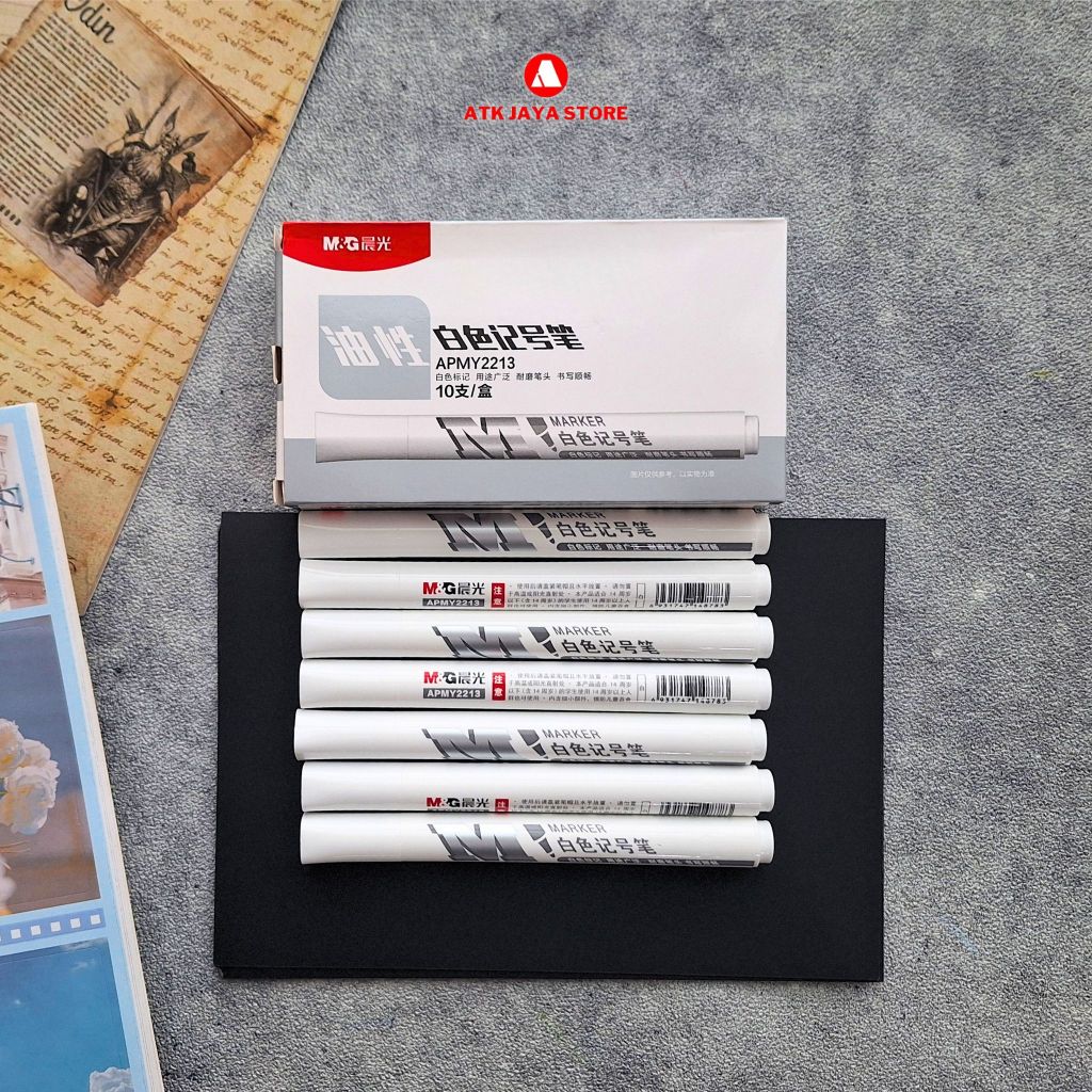 

M&G Permanen Whtte Marker / Spidol Permanen Marker Putih APMY2213