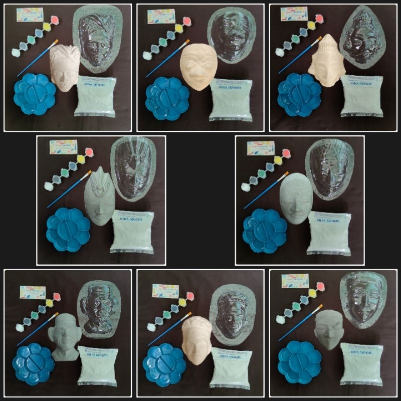 topeng gypsum, cetakan topeng gypsum paket,topeng gypsum gambar, topeng gypsum lukis | prakarya eduk