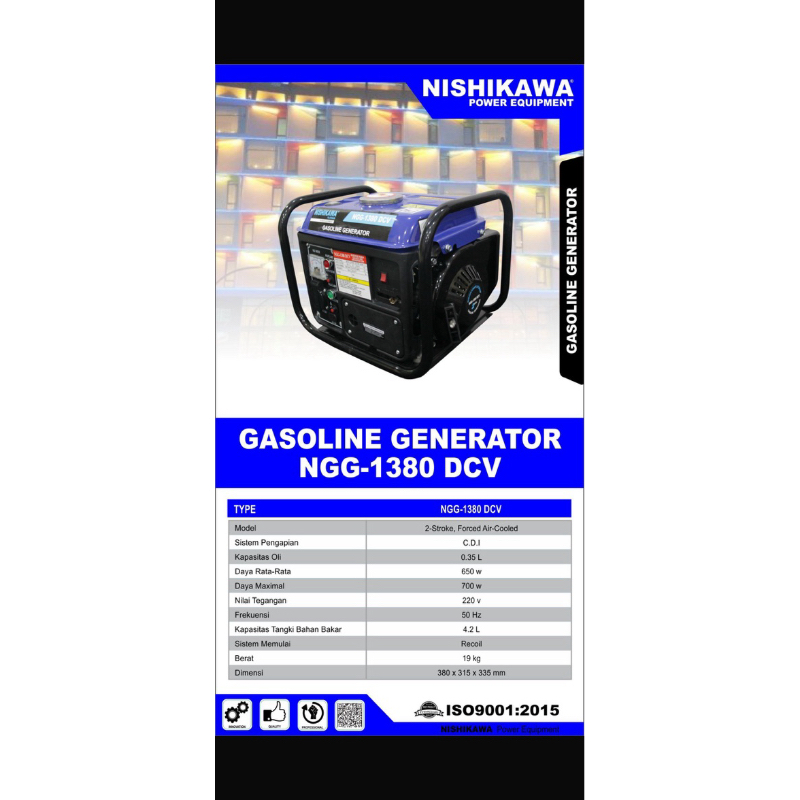 Genset 650watt 2tak Nishikawa NGG 1380DCV