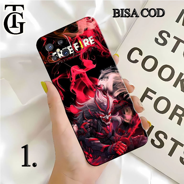 CASING SILIKON PREMIUM MOTIF FF FREE FIRE TOPENG MASKER UNTUK FOR OPPO A3X A60 A3 PRO 5G A1k A3s A5 