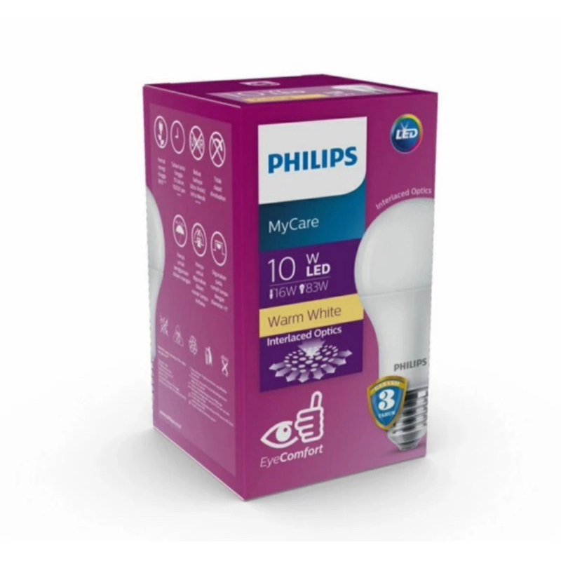 Lampu LED Philips 10 Watt Kuning 3000K 10W 10 W 10 Watt