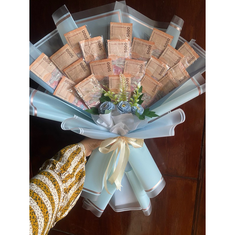 Buket uang, buket uang isi 100 ribu