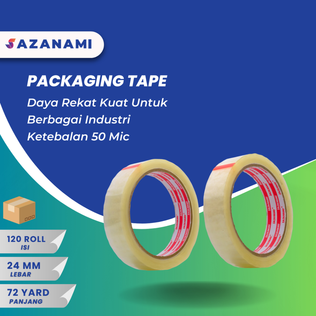 

1 BOX ISOLASI BENING 1" INCH X 72Y SAZANAMI LAKBAN BENING 1" SELOTIP BENING 1" X 72Y 1BOX