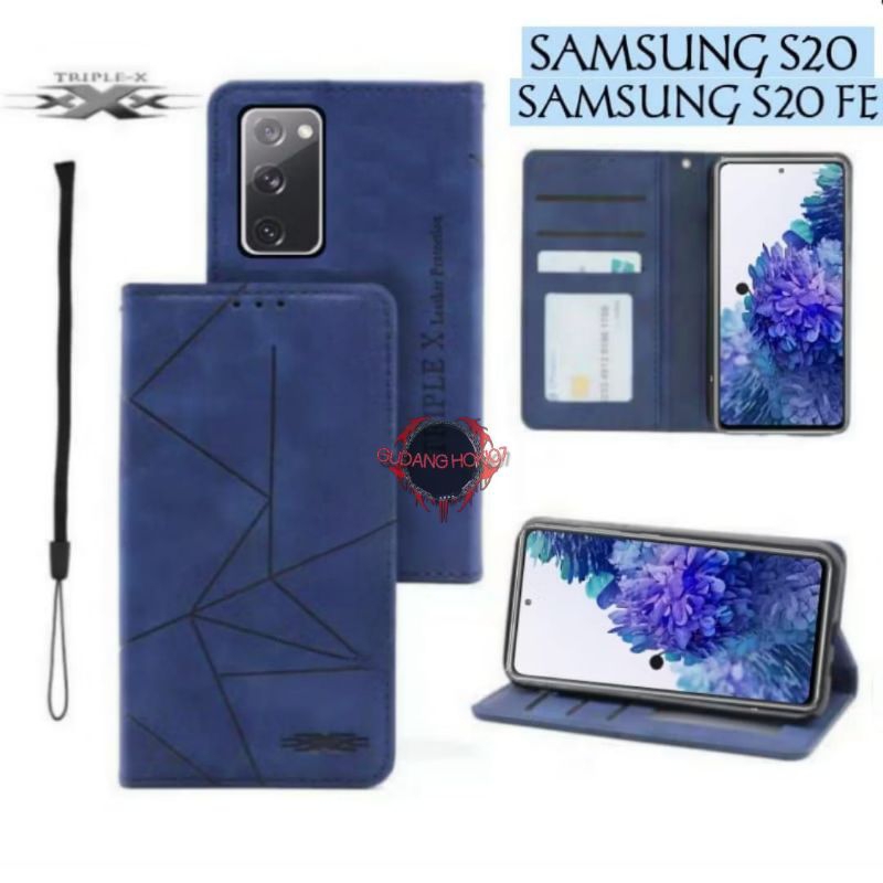 Flip Case SAMSUNG S20 / S20FE Case Polycarbonate Leather Flip Magnet Casing Dompet Hp Sarung Kulit