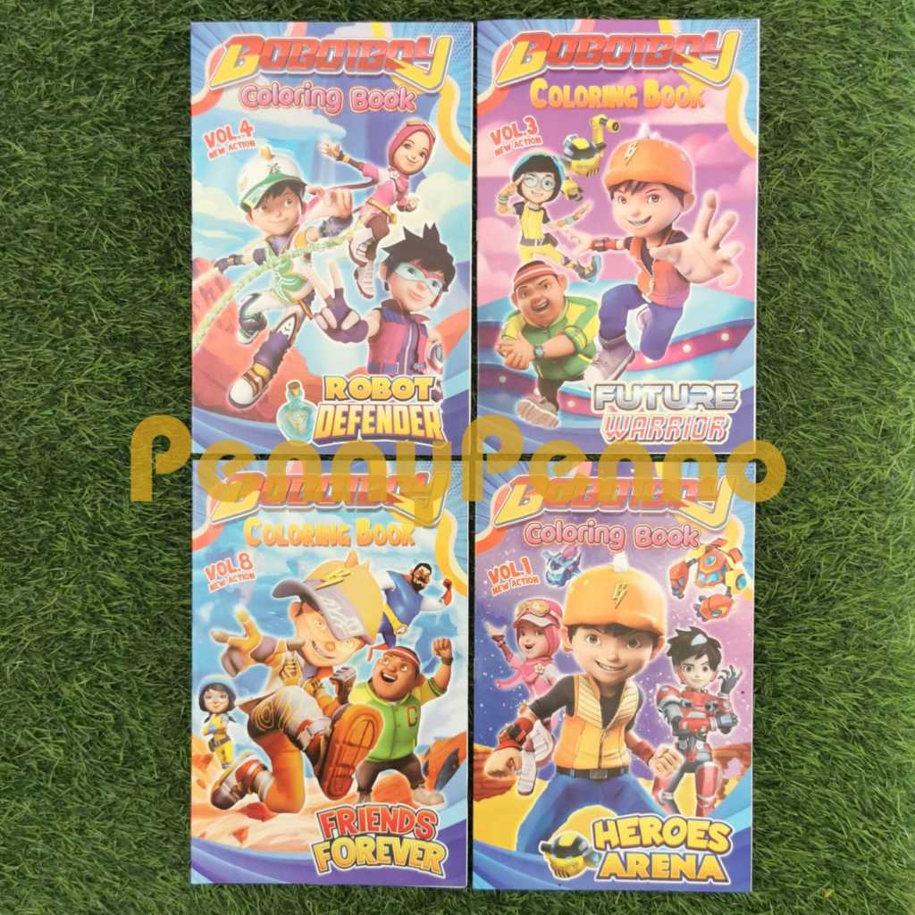 Buku Mewarnai Model Boboiboy Ultraman Pokemon Naruto DG