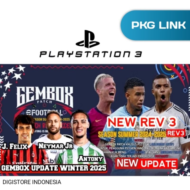 PES 2025 PKG PS3 – Update Terbaru Neymar Kembali ke Santos + Transfer Lengkap