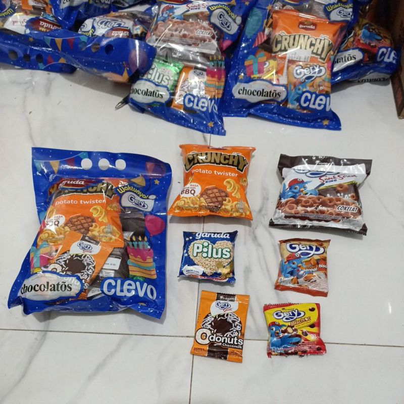 

paket KILAT Hampers Ukuran plastik LKS (sedang) tanpa susu/Paket ulang tahun anak murah Garuda food