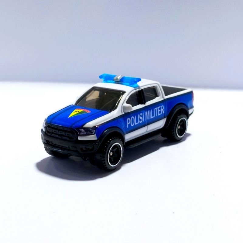 DIECAST SKALA 1/64 HOTWHEELS FORD RANGER RAPTOR CUSTOM MOBIL POLISI MILITER ANGKATAN DARAT HOT WHEEL
