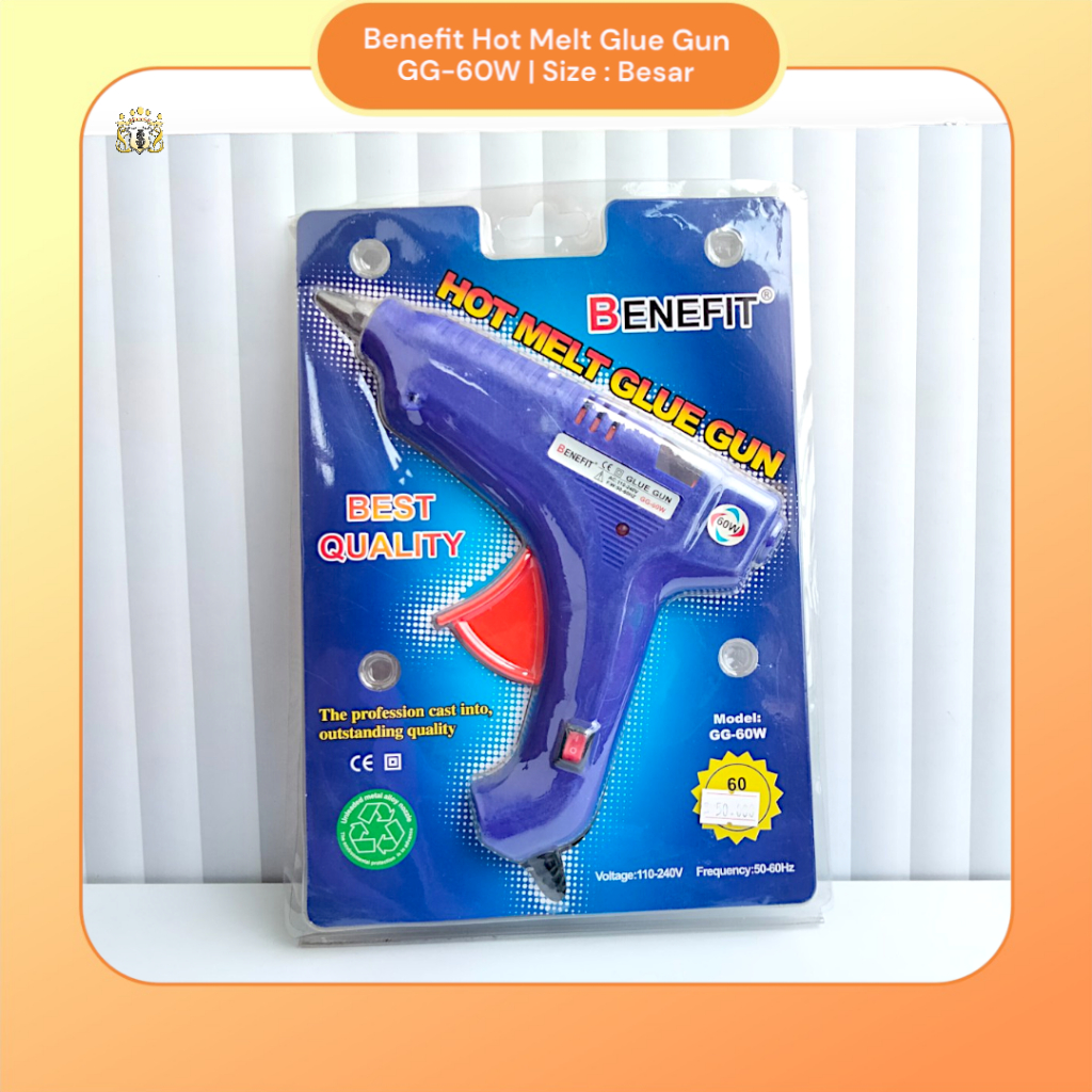 

Hot Melt Glue Gun Benefit / Alat untuk Lem Tembak Ukuran Besar 60 Watt / Serbaguna