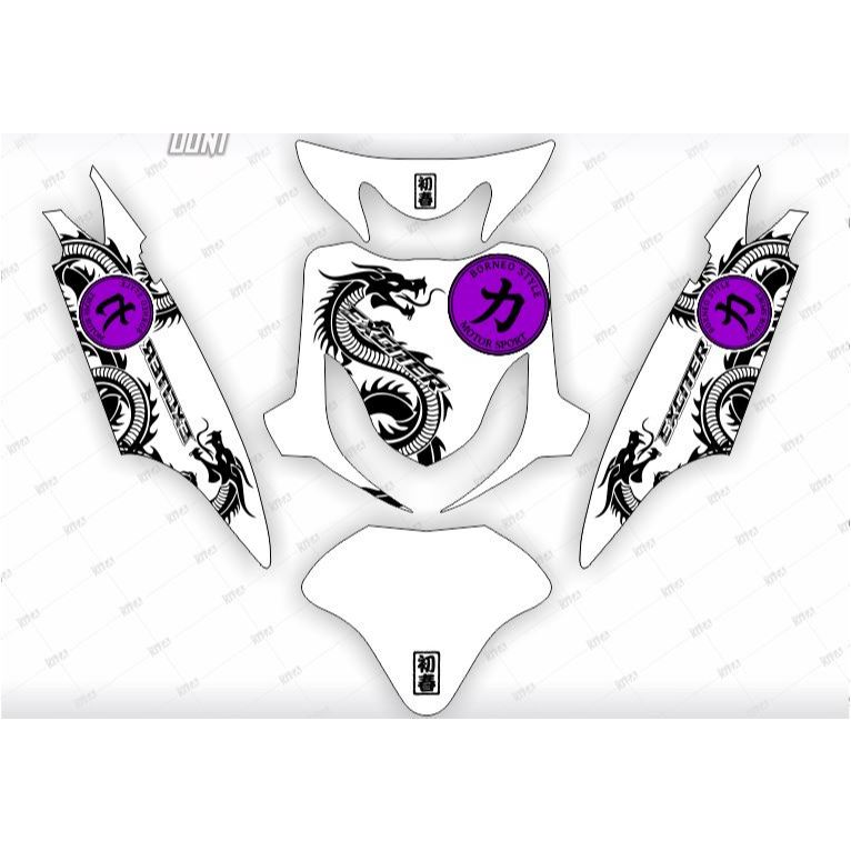 Decal Sticker Yamaha Mio Sporty Dekal Stiker PINK STRIPING D-R3-044 R3-062