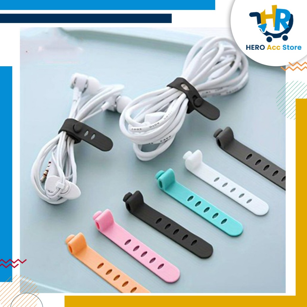 HR 19 Pengikat kabel silicon | cord cable silicon | pengikat kabel charger hp | pengikat kabel multi
